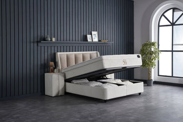 Opbergboxspring Noemibedd Beige – 180x200 cm - afbeelding 2