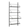 Norm wandrek 4 planken zwart - essenhout en ijzer - Mooier Thuis
