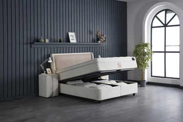Opbergboxspring Adenbedd Beige – 180x200 cm - afbeelding 2