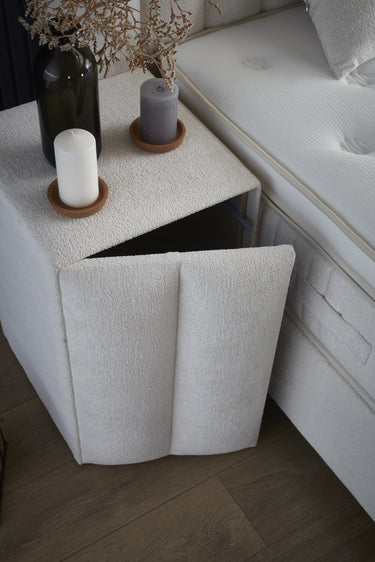 Opbergboxspring Woollybedd Beige – 140x200 cm - afbeelding 5