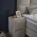 Opbergboxspring Oceanbedd Beige – 140x200 cm - afbeelding 5