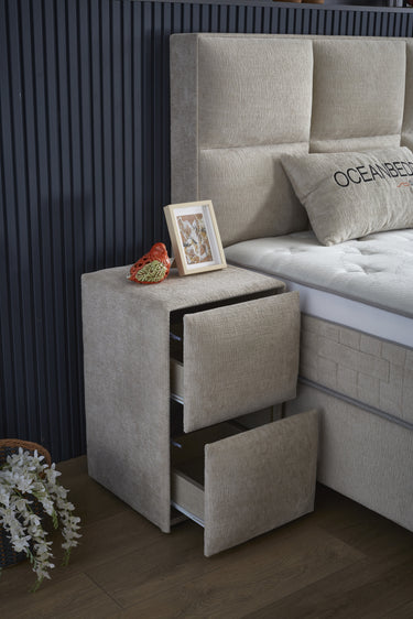 Opbergboxspring Oceanbedd Beige – 140x200 cm - afbeelding 6