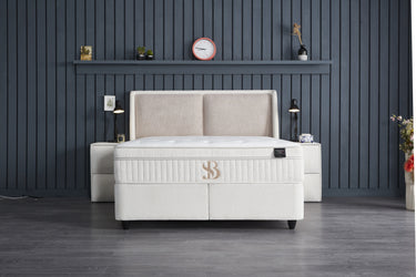 Opbergboxspring Twinbedd Beige – 180x200 cm - afbeelding 7
