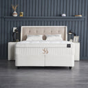 Opbergboxspring Perlabedd Beige – 160x200 cm - afbeelding 4