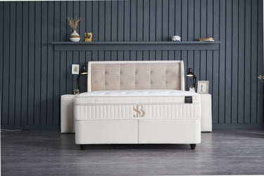 Opbergboxspring Perlabedd Beige – 140x200 cm - afbeelding 7