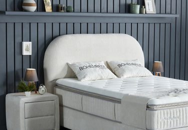 Opbergboxspring Bohembedd Beige – 140x200 cm - afbeelding 4