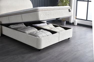 Opbergboxspring Bohembedd Beige – 160x200 cm - afbeelding 10
