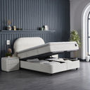 Opbergboxspring Bohembedd Beige – 140x200 cm - afbeelding 2