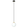 ROYAL 1-lichts hanglamp – Wit/zwart hanglamp met ronde bol - zwart en wit - Mooier Thuis