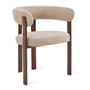 Eetkamerstoel Rose - Beige met Armleuning