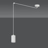 Mooier Thuis - TRAKER 1-lichts railspot hanglamp - Wit hanglamp met lampenkap - 300 cm breed