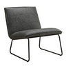 Fauteuil James - Microleder Antraciet
