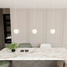 ROYAL 1-lichts hanglamp – Wit hanglamp met ronde bol - sfeervol in een Retro interieur
