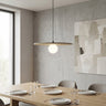 Calma hanglamp wit glas 1-lichts beige hanglamp met lampenkap - 40 cm breed