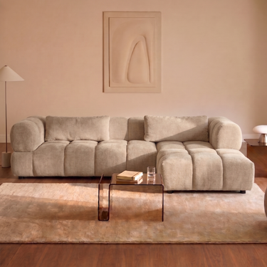 Hoekbank Sofia - Beige Links