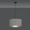 HILDE 1-lichts hanglamp - Grijs fluweel hanglamp met lampenkap - bestellen bij Mooier Thuis