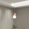Loop hanglamp wit glas 1-lichts naturel hanglamp met ronde bol - afbeelding 5