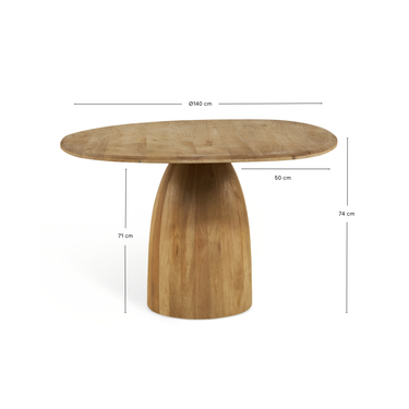 Eettafel Bora - Ø140cm Naturel