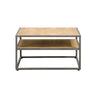 Salontafel Lagoon - Mangohout Naturel - 75x75 cm - naturel en bruin - Mooier Thuis