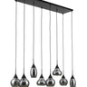 Hanglamp 8-lichts met smoke glas hanglamp met lampenkap - smoked - Mooier Thuis