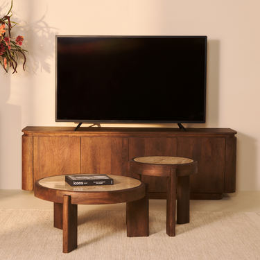 Salontafel Bora - Ø75cm Bruin