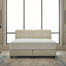 Boxspring Vida Teddy Beige – 140x200 cm - teddy en metaal - Mooier Thuis