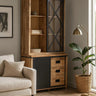 Vitrinekast Novelle 100 naturel mangohout - naturel en bruin - Mooier Thuis