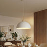 Nautica hanglamp hout 1-lichts wit naturel groot hanglamp met lampenkap - sfeervol in een Scandinavisch interieur
