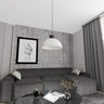 LUNARO 1-lichts hanglamp - Wit metaal hanglamp met lampenkap - bestellen bij Mooier Thuis