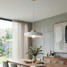 Kivi hanglamp hout 1-lichts wit naturel groot hanglamp met lampenkap - afbeelding 5