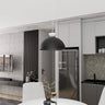 LUNARO 1-lichts hanglamp - Zwart metaal hanglamp met lampenkap - afbeelding 5