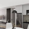 LUNARO 1-lichts hanglamp - Zwart-wit combinatie hanglamp met lampenkap - afbeelding 5