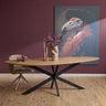 Eiken Eettafel Cloud 280 cm ovale eettafel - zwart en naturel - Mooier Thuis
