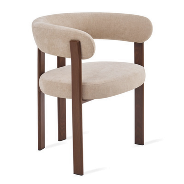 Eetkamerstoel Rose - Beige met Armleuning