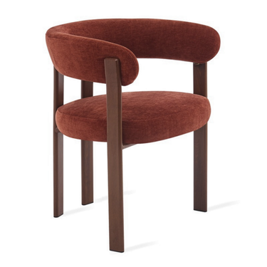 Eetkamerstoel Rose - Burgundy met Armleuning