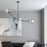 Mooier Thuis - HUNTER 2-lichts hanglamp - Smoked glas hanglamp met ronde bol - 83 cm breed