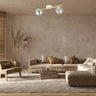 SPLENDI 2-lichts plafondlamp - Smoked glas plafondlamp met ronde bol - sfeervol in een Modern interieur