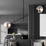 LINEAR 2-lichts hanglamp - Smoked glas hanglamp met ronde bol - afbeelding 5