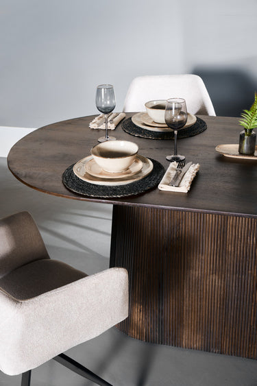 Eettafel Mokka - Donkerbruin 230cm