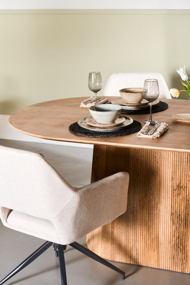 Eettafel Mokka - Lichtbruin 200cm