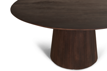 Eettafel Mokka Rond - Donkerbruin Ø120cm