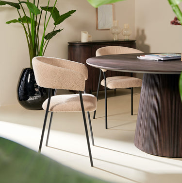 Eettafel Mokka Rond - Donkerbruin Ø150cm