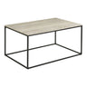 Vita Salontafel travertijnlook zwart/beige 90 cm - 60 cm breed - Mooier Thuis