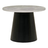 Brito Salontafel marmerlook grijs/zwart Ø60 cm - rond - Mooier Thuis