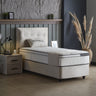 Opbergboxspring Modebedd Beige – 90x200 cm - velvet en metaal - Mooier Thuis