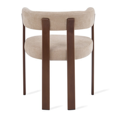 Eetkamerstoel Rose - Beige met Armleuning
