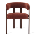Eetkamerstoel Rose - Burgundy met Armleuning