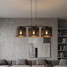 Mooier Thuis - Lux hanglamp 3-lichts zwart hanglamp met lampenkap - 70 cm breed