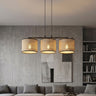 Eco hanglamp rotan 3-lichts naturel hanglamp met lampenkap - sfeervol in een Minimalistisch interieur