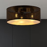 Aston plafondlamp 3-lichts zwart goud plafondlamp met kap - Ø 50 cm